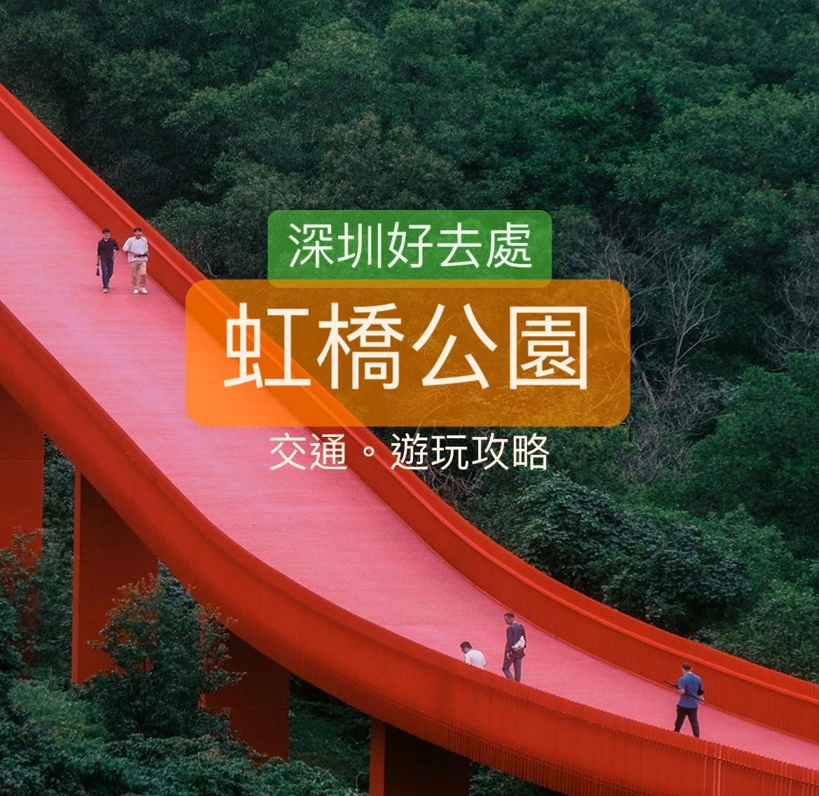 深圳好去處|虹橋公園(超靚紅橋、野餐、露營)-附交通方法+地圖